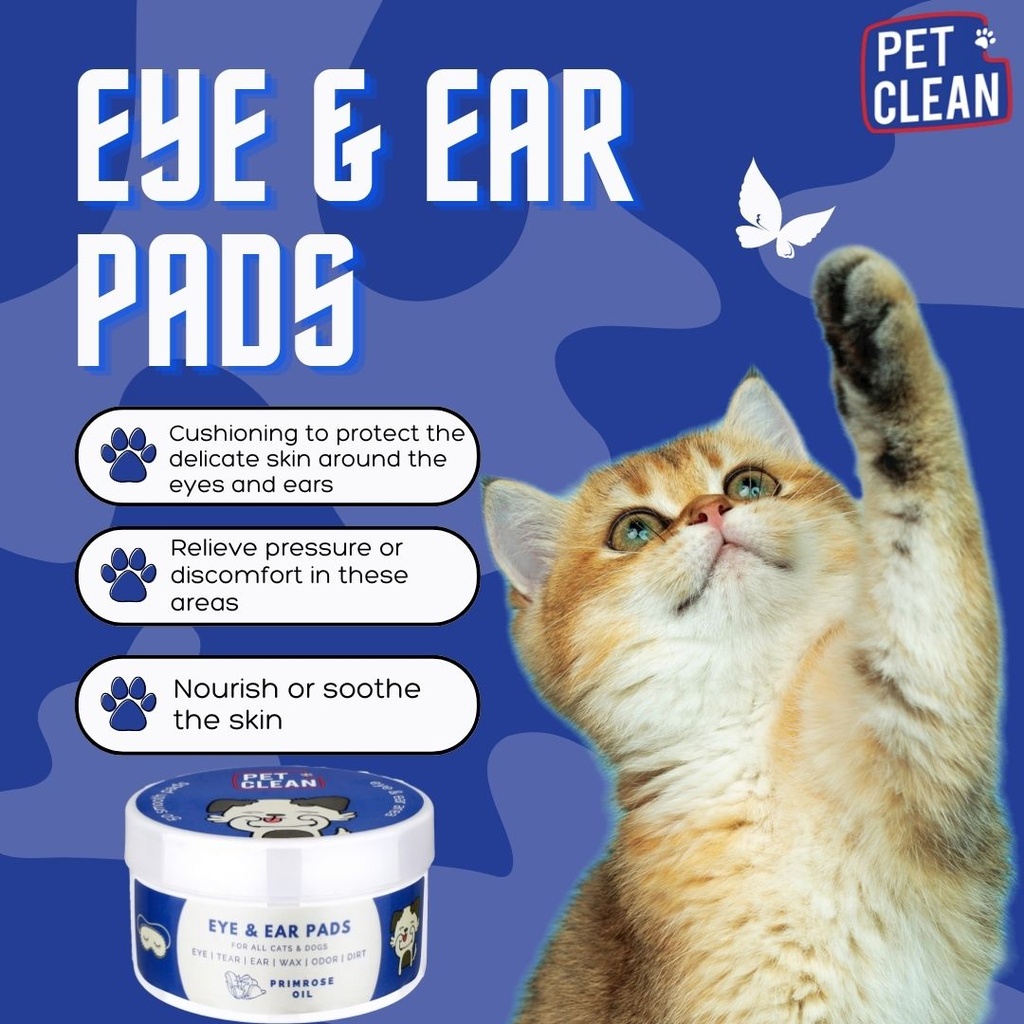 Pet Clean silmänympärys- ja korvien puhdistuspyyhe 50 kpl