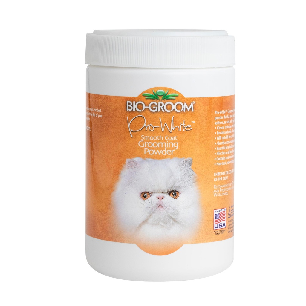 Bio-Groom Pro-White Smooth Coat™ hoitojauhe pehmeäturkkiselle 6oz/170g