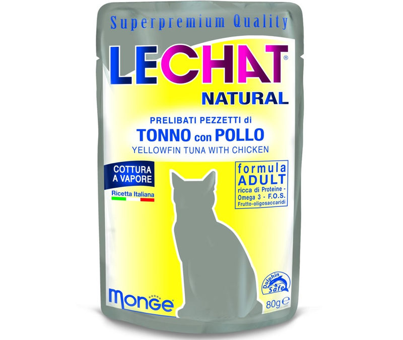 Monge cat adult LeChat Natural tonnikala-kana 80g pouch
