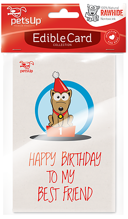 PET'S UP pureskeltava kortti koirille HAPPY BIRTHDAY (syntymäpäivä)