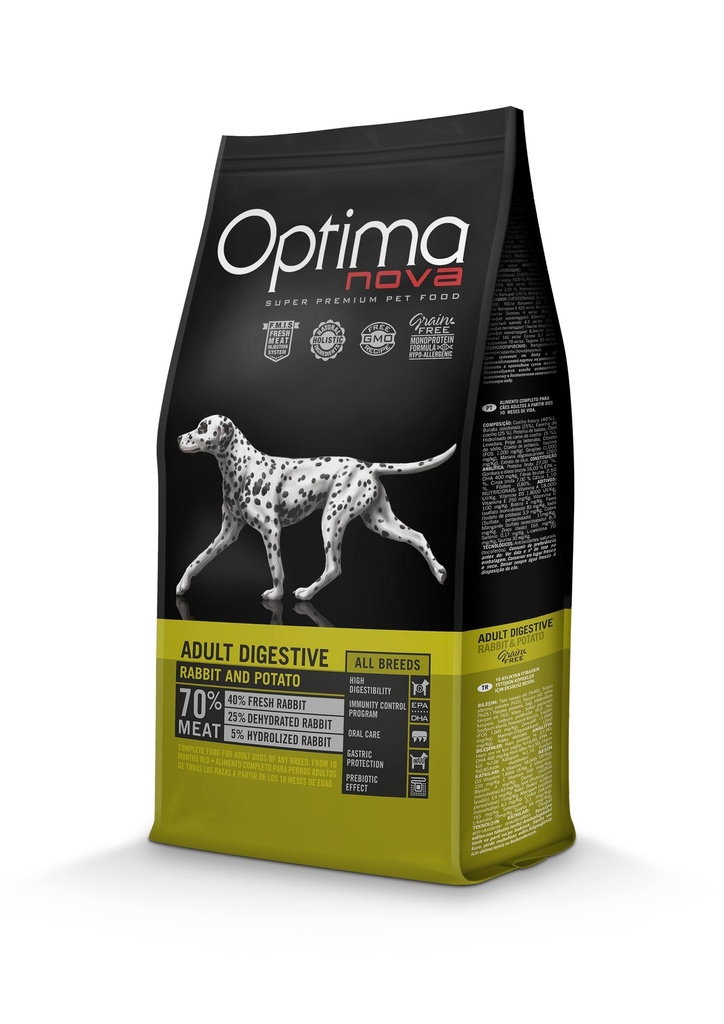 Optimanova dog digestive rabbit&potato grain free 2kg