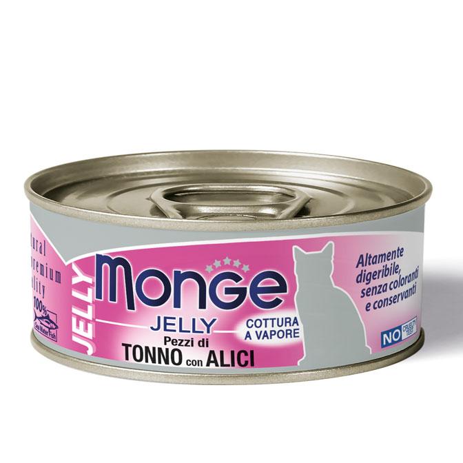 Monge cat adult Jelly tonnikala-anjovis 80g prk