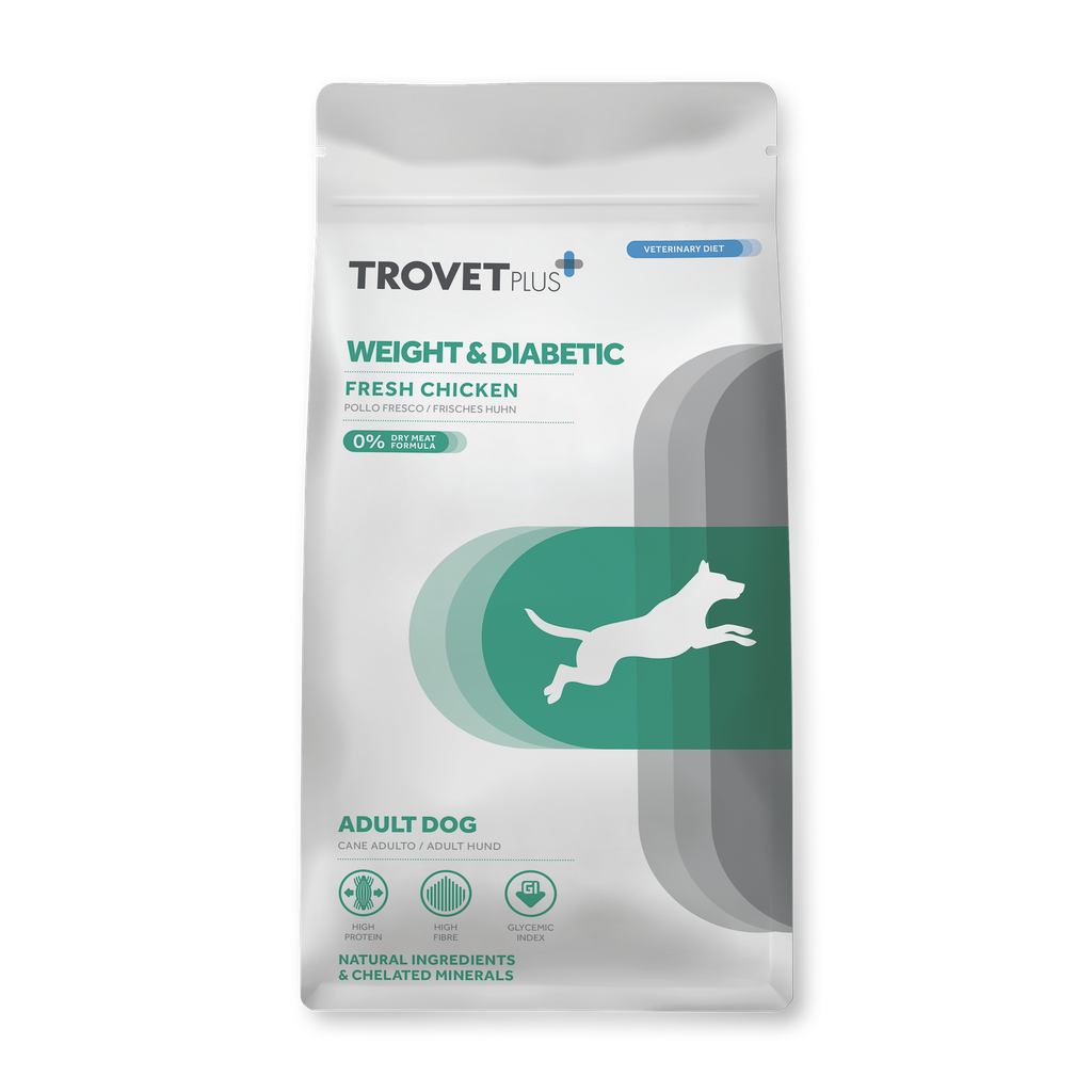 Trovet Plus Weight & Diabetic kana koirille 10 kg