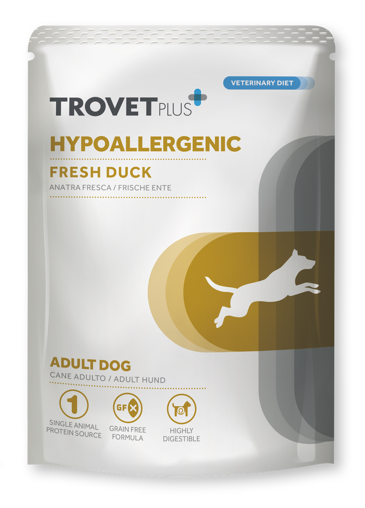 Trovet Plus Hypoallergenic ankka koirille pouch 100 g