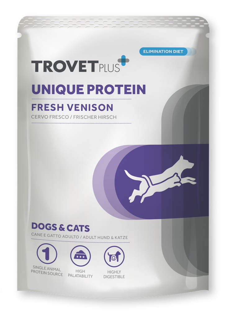 Trovet Plus Unique Protein peura koirille ja kissoille pouch 100 g