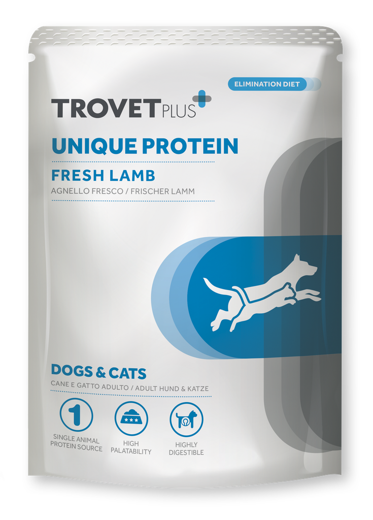 Trovet Plus Unique Protein lammas koirille ja kissoille pouch 100 g
