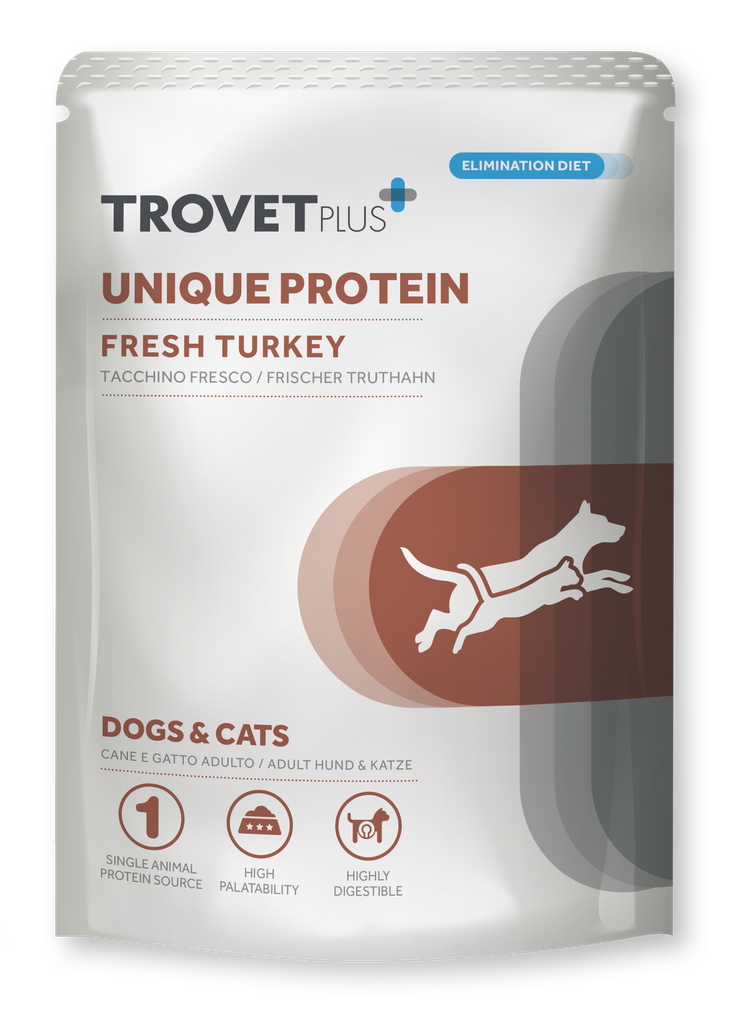 Trovet Plus Unique Protein kalkkuna koirille ja kissoille pouch 100 g