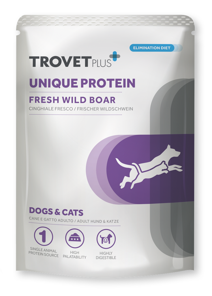 Trovet Plus Unique protein villisika koirille ja kissoille pouch 100 g