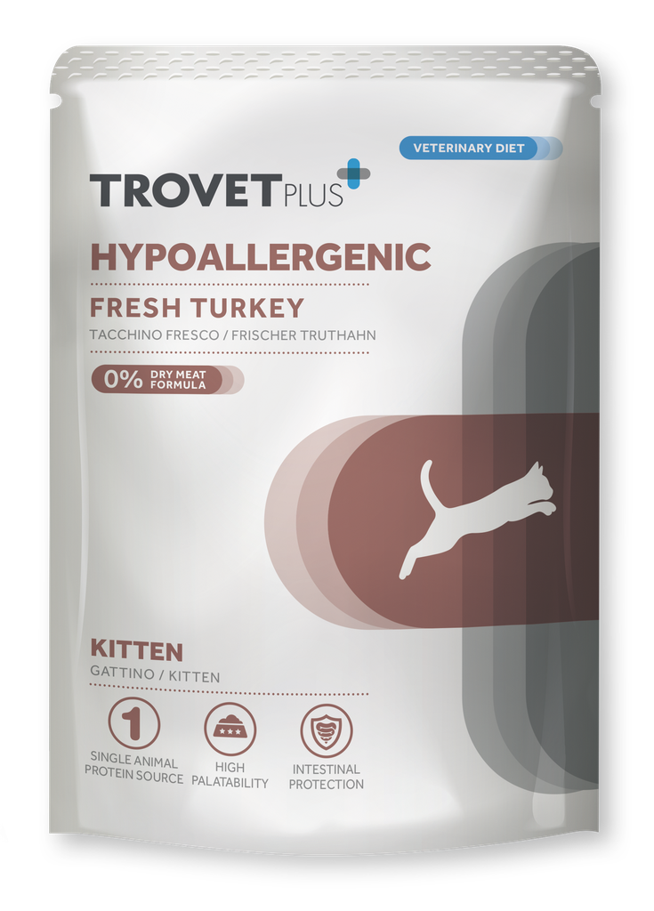 Trovet Plus Hypoallergenic kalkkuna kissanpennuille pouch 85 gs