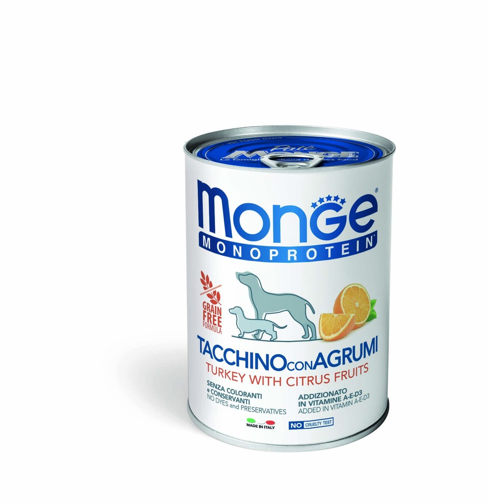Monge dog adult Monoprotein Kalkkuna-sitrus 400g