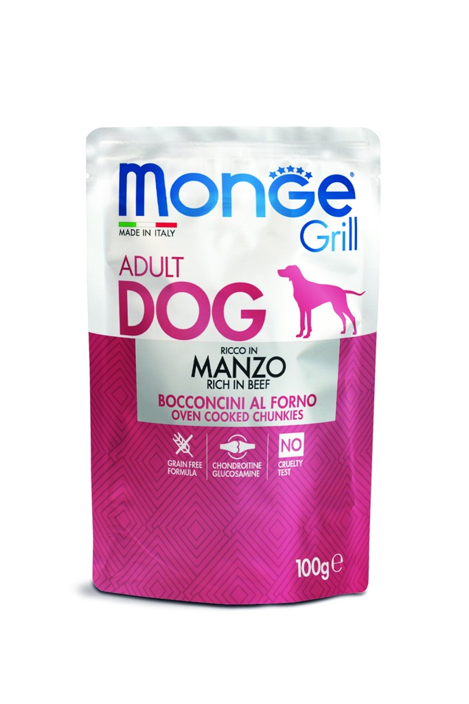 Monge dog adult Grill nauta 100g pouch