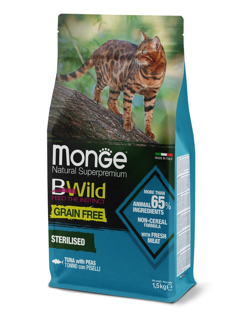 Monge cat adult BWild grain free tonnikala-herne 1,5kg