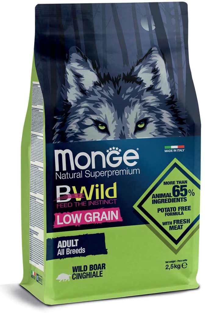Monge dog adult BWild low grain villisika 2,5kg