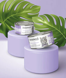 Amanova cat adult 10 tuna & shrimp in jelly 70 g can