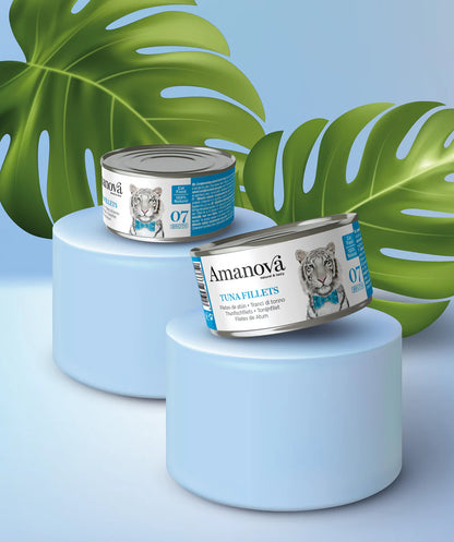 Amanova cat adult 07 tuna fillet in broth 70 g can