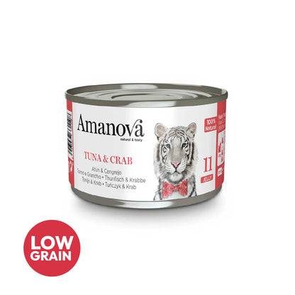 Amanova cat adult 11 tuna & crab in jelly 70 g can