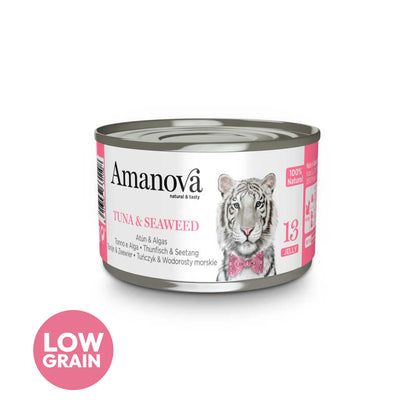 Amanova cat adult 13 tuna & seaweed in jelly 70 g can
