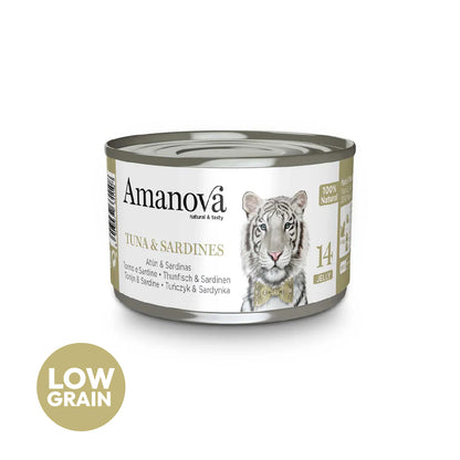 Amanova cat adult 14 tuna & sardine in jelly 70 g can