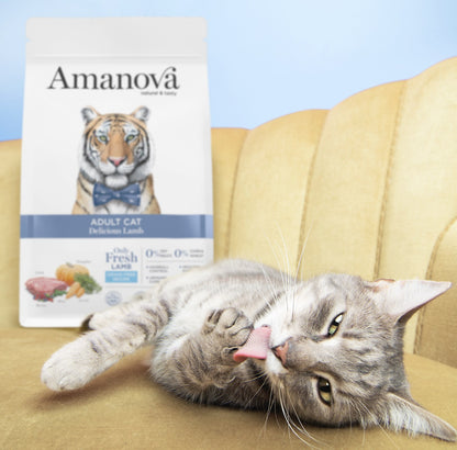 Amanova cat adult Lammas & Kõrvits teraviljavaba 1,5 kg