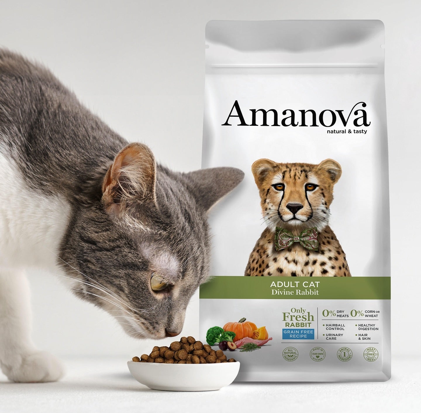 Amanova cat adult Jänes & kõrvits teraviljavaba 1,5 kg