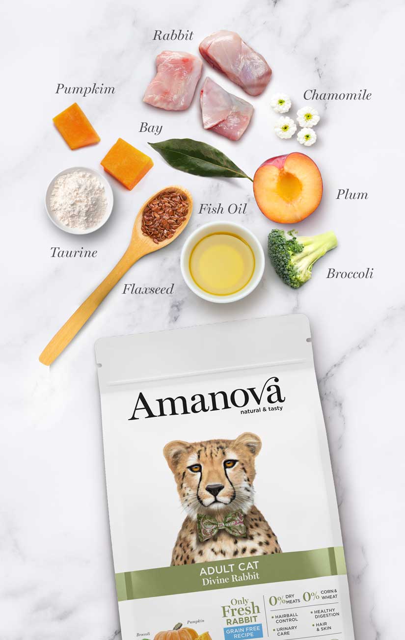 Amanova cat adult Jänes & kõrvits teraviljavaba 1,5 kg