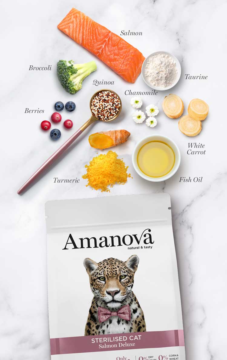 Amanova cat adult Sterilised Salmon & quinoa low grain 1.5 kg