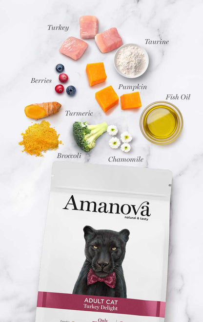 Amanova cat adult Turkey & pumpkin grain‑free 1.5 kg