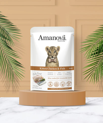 Amanova cat kitten Chicken & fish 85 g pouch