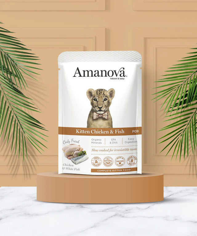 Amanova cat kitten Chicken & fish 85 g pouch
