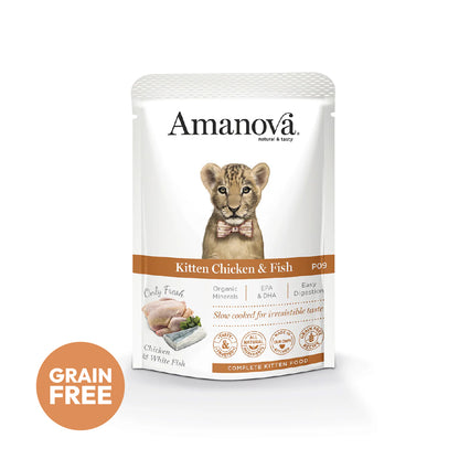 Amanova cat kitten Chicken & fish 85 g pouch