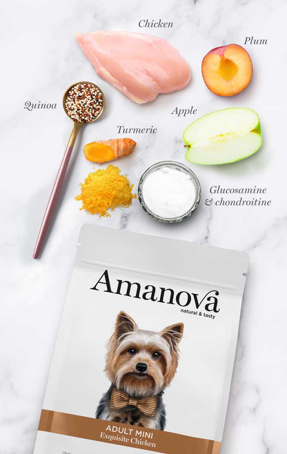 Amanova dog adult mini Exquisite kyckling & quinoa 2 kg
