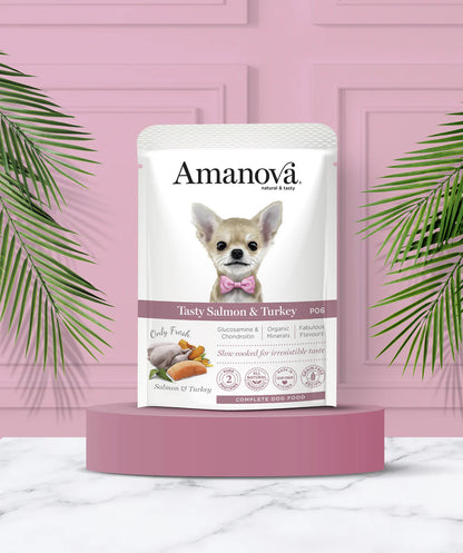 Amanova dog adult Tasty Salmon & Turkey 100 g pouch