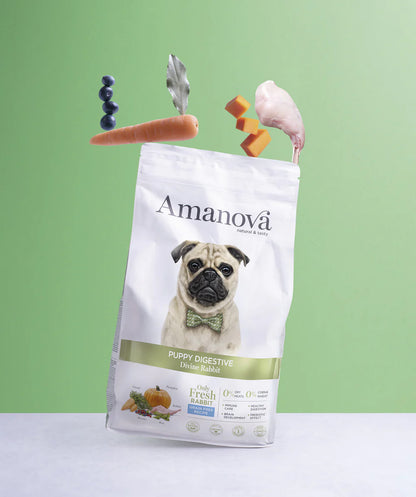 Amanova dog puppy Digestive rabbit & pumpking 7 kg