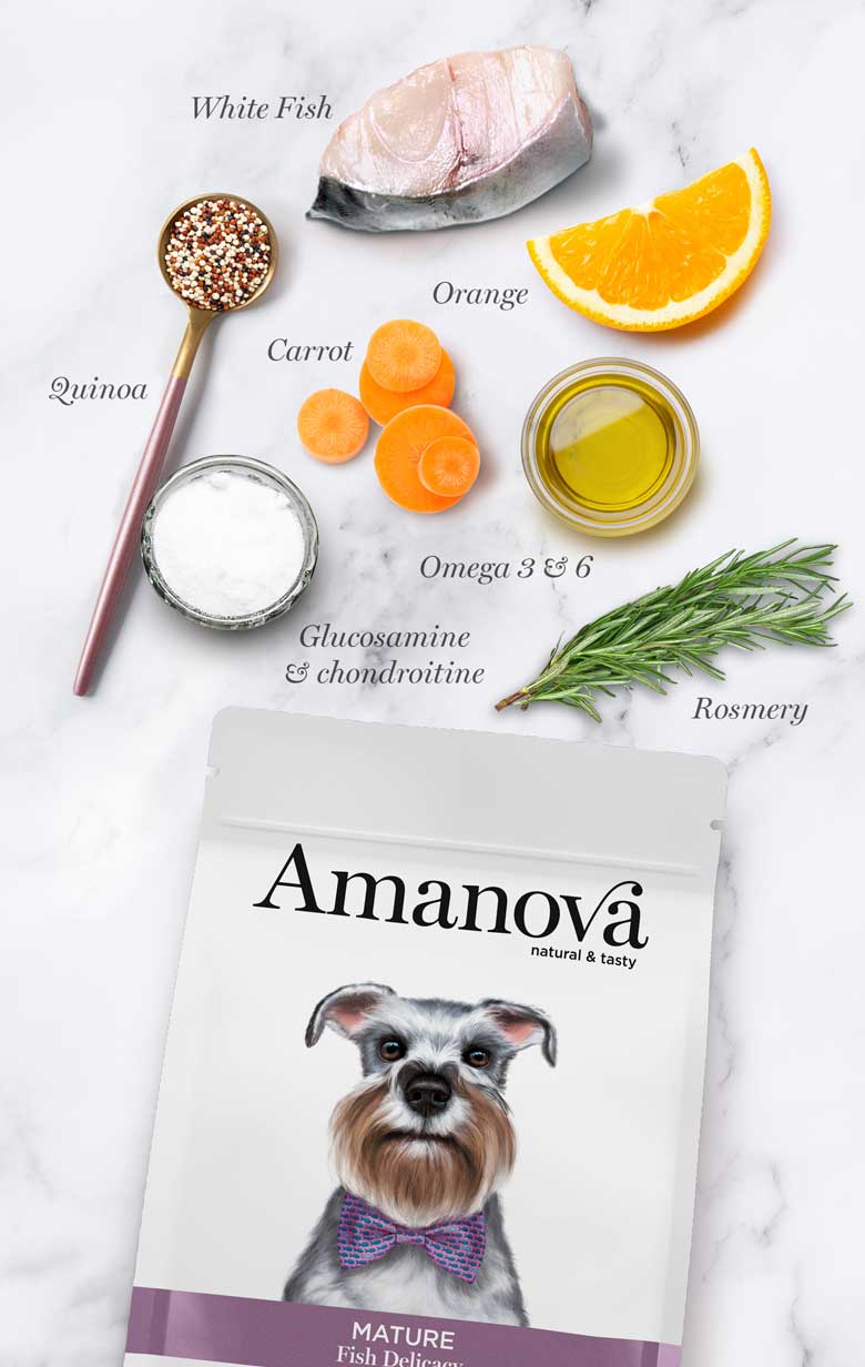 Amanova dog senior Mature fish & quinoa 10 kg