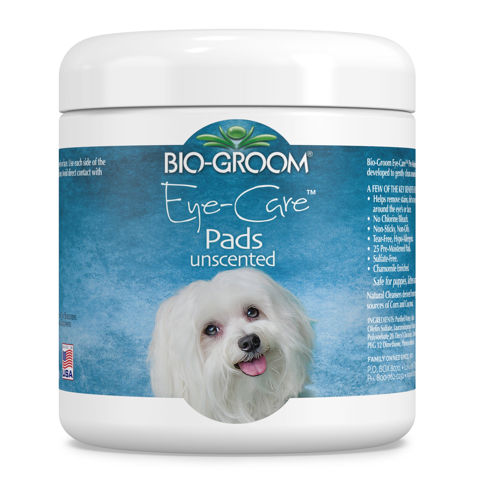 Bio-Groom Eye-Care Pads™ eye cleaning wipes (25pcs/150g)