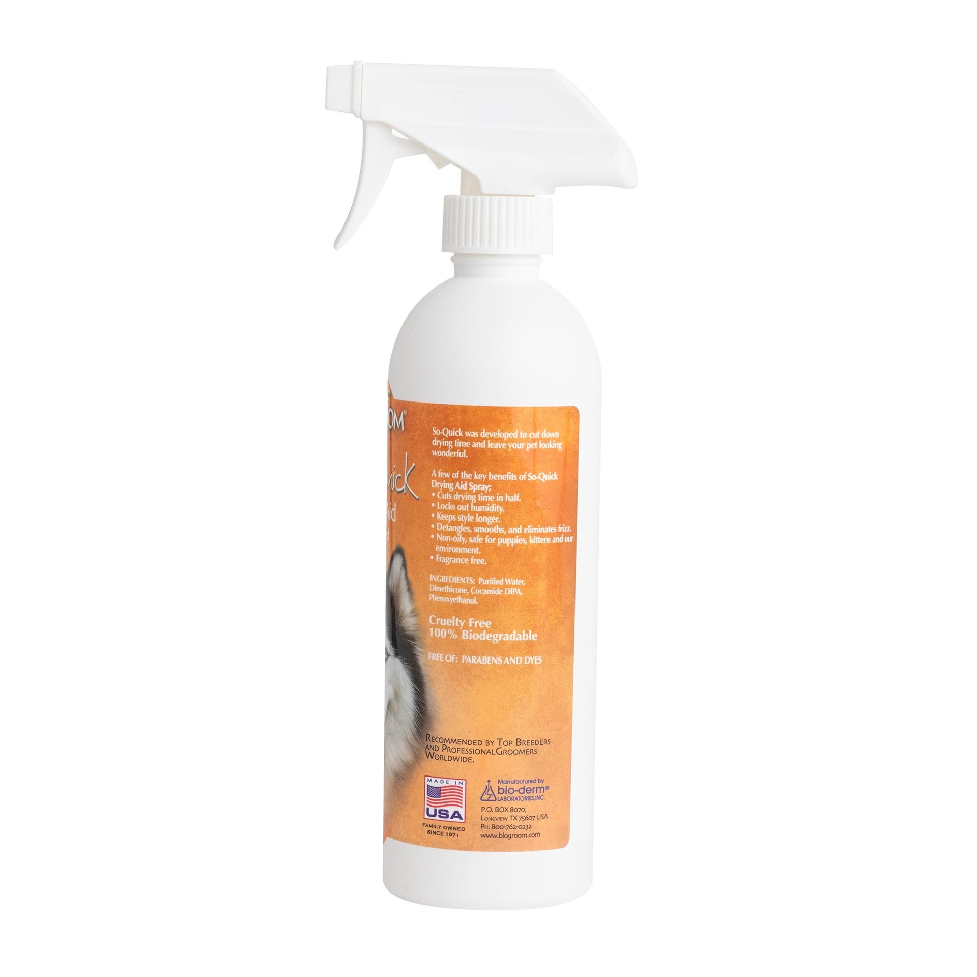 Bio-Groom So Quick™ spray för torkning av pälsen 16oz/473ml