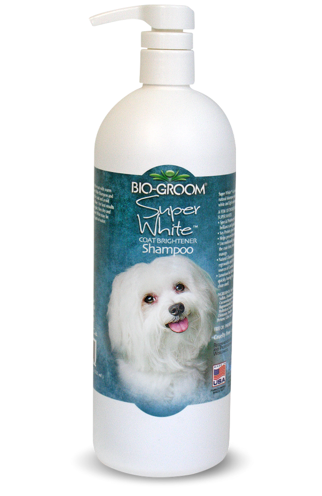 Bio-Groom Super White™ shampoo 32oz/946 ml pump bottle