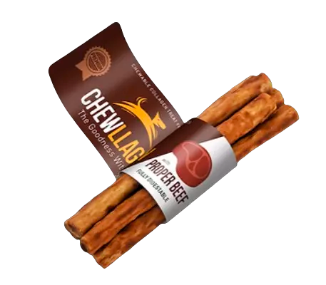 Chewllagen beef-flavoured mini pikk rull 5tk 12,5 cm 10mm beef