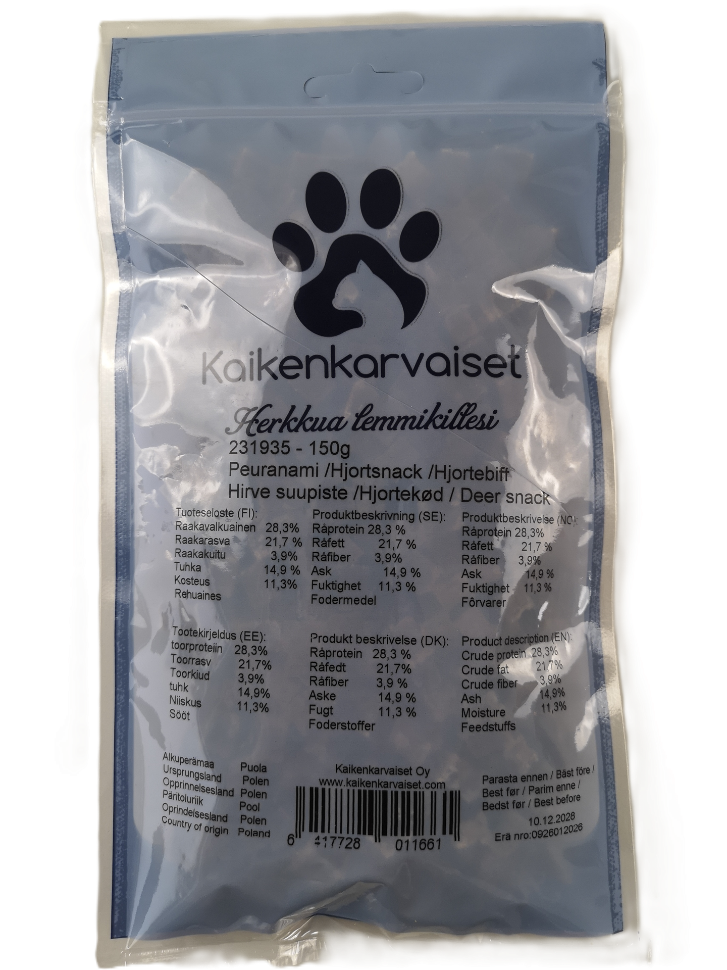 Kaikenkarvaiset Deer snack 150g