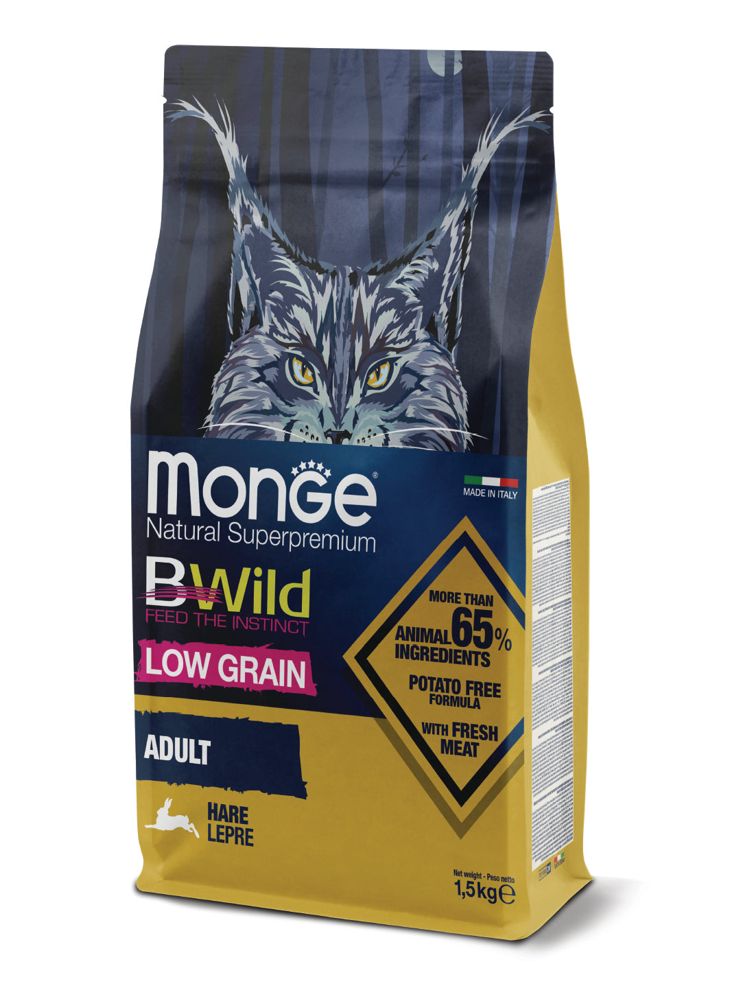 Monge cat adult BWild jänis 1,5kg