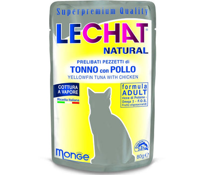 Monge cat adult LeChat Natural tonnikala-kana 80g pouch