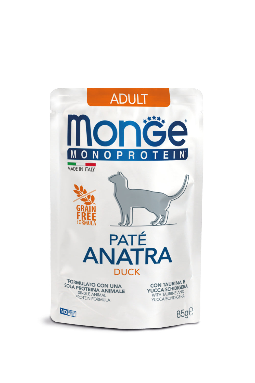 Monge cat adult Monoprotein Duck & Potato 85g pouch