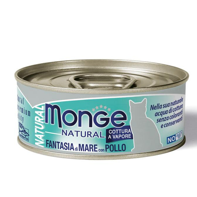 Monge cat adult Natural Seafood-Chicken 80g can