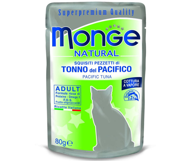Monge cat adult Natural Yellowfin Tuna Flakes 80g pouch