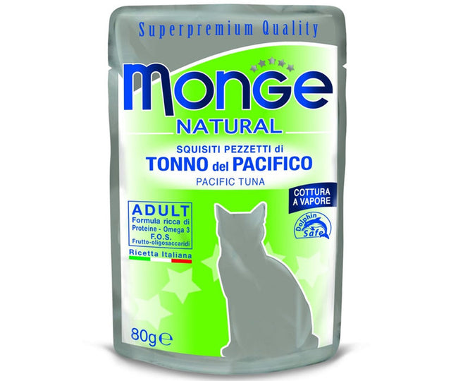 Monge cat adult Natural Yellowfin Tuna Flakes 80g pouch