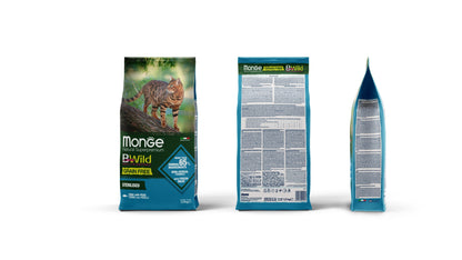 Monge Cat Adult Sterilised BWild Grain Free Tuna & Peas 1,5 kg