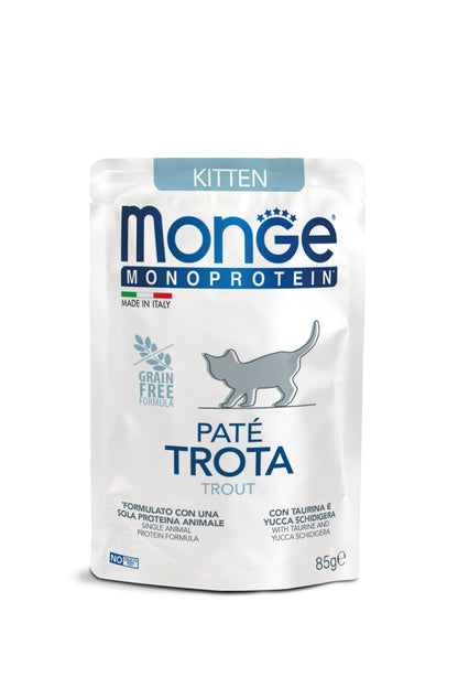 Monge cat kitten Monoprotein trout-potato 85g pouch