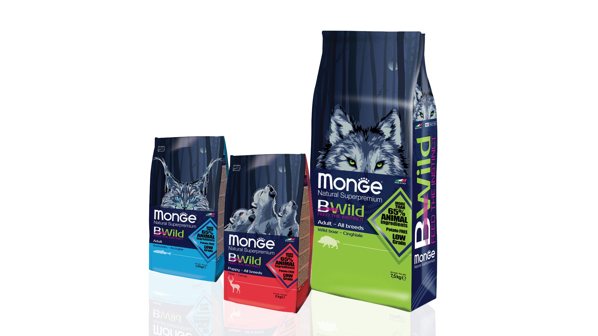 Monge dog adult BWild low grain wild boar 2.5kg