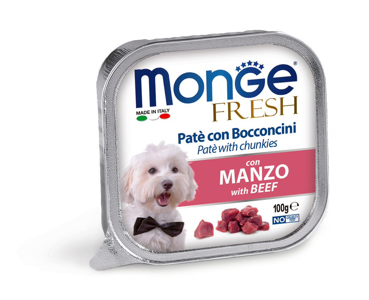 Monge dog adult Fresh Beef 100g tray