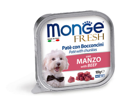 Monge dog adult Fresh Beef 100g tray